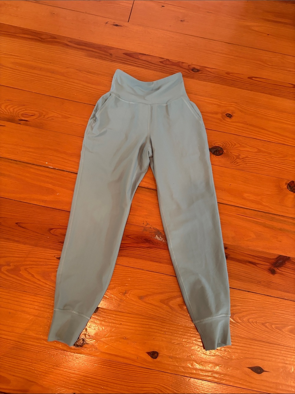 Old Navy High-Waist Pale Blueish Green Leggings with Cuffed Ankles